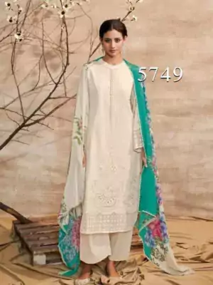 Heer shabiba pure cotton salwar suits white