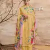 Heer shabiba pure cotton salwar suits yellow
