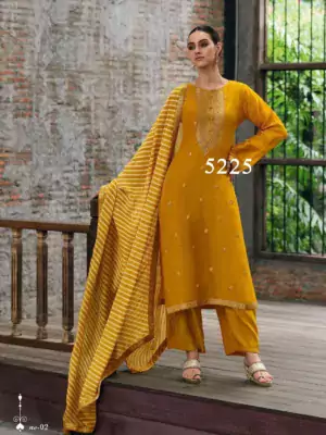 Varsha-nisha-organza-partywear-Suits-yellow