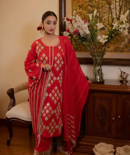 punjabi-suit-2-Georgette-Kurta-and-Duppatt