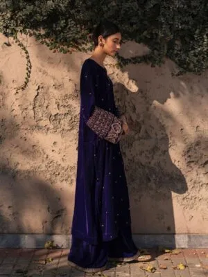 Purple Velvet Suit | Winter Suits For Ladies
