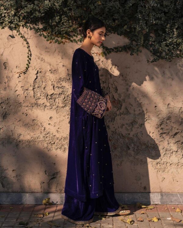 Purple Velvet Suit | Winter Suits For Ladies