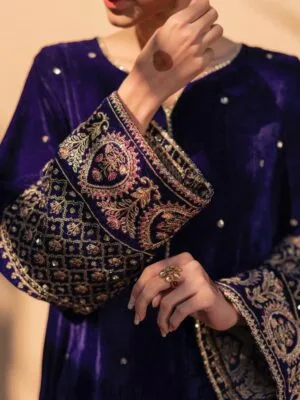 Purple Velvet Suit | Winter Suits For Ladies
