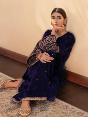 Purple Velvet Suit | Winter Suits For Ladies