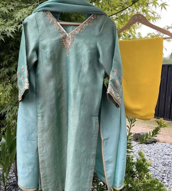 green punjabi suit