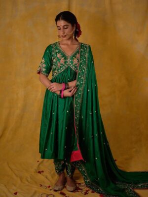 green punjabi suit