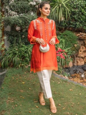 Hand Embroidery Suit Design Punjabi Suit Orange Fashion Doctorz