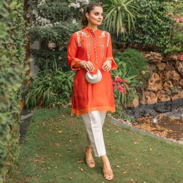 Hand Embroidery Suit Design | Punjabi Suit | Orange