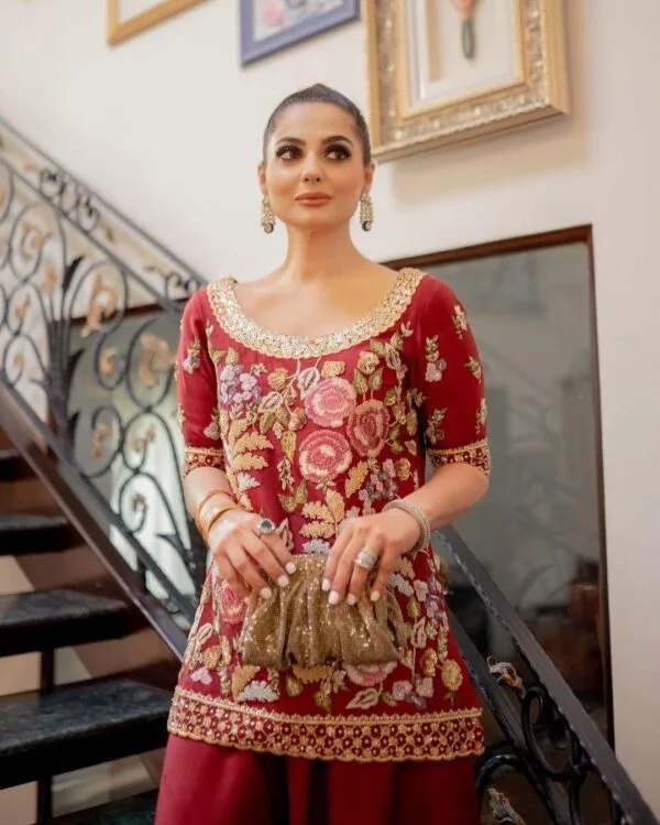Hand Embroidery Suit Design | Punjabi Suits | Red