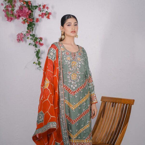 Designer Salwar Suits For Wedding Party Green