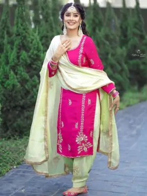 Designer Salwar Suits For Wedding Party Pink