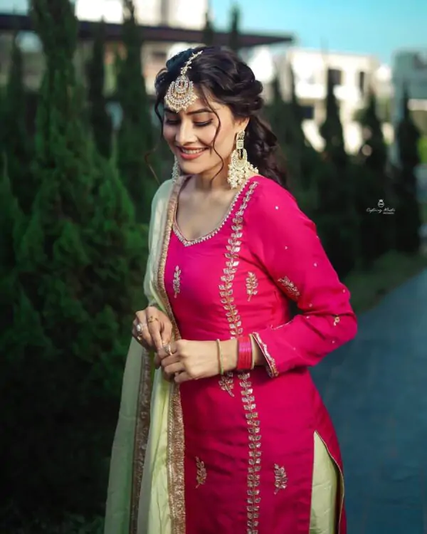 Designer Salwar Suits For Wedding Party Pink