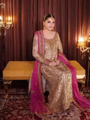 Designer Punjabi Suits For Wedding Party | Golden