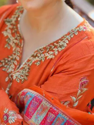 Designer Salwar Suits For Wedding Party | Orange