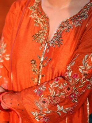 Designer Salwar Suits For Wedding Party | Orange