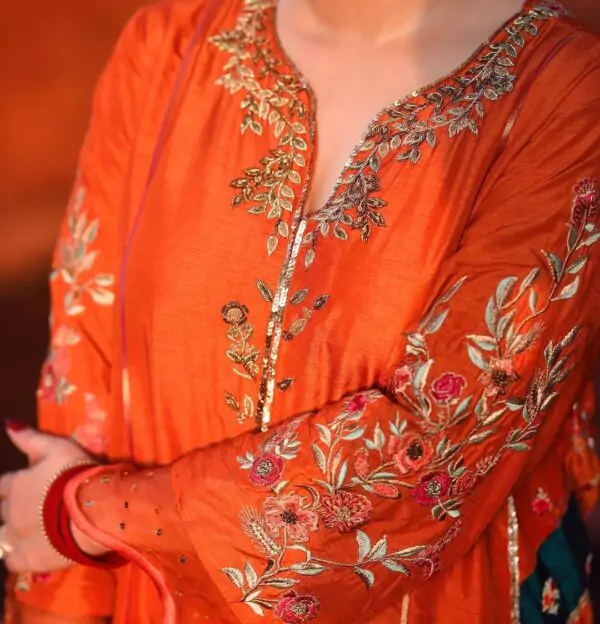 Designer Salwar Suits For Wedding Party | Orange