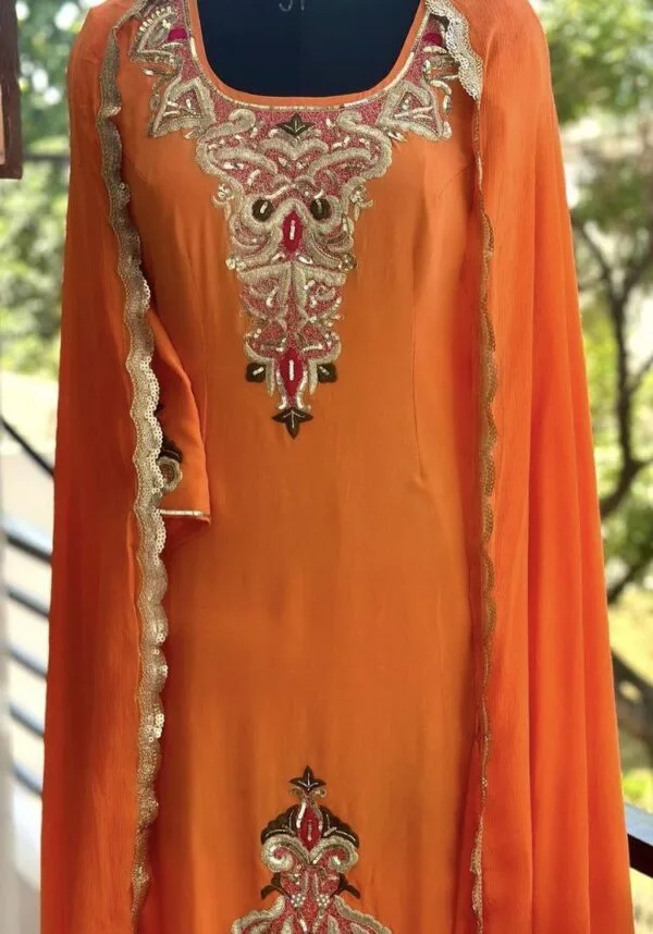 orange punjabi suit