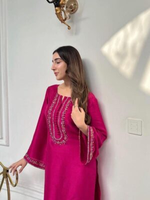 Party Wear Punjabi Suit Design | Handwork Pink