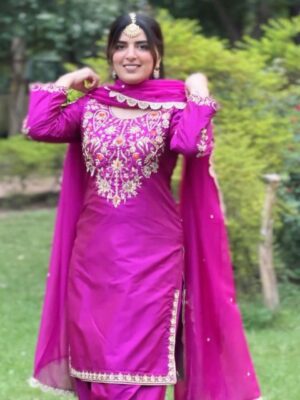 Latest Suit Design 2023 Party Wear | Pink Suit Punjabi
