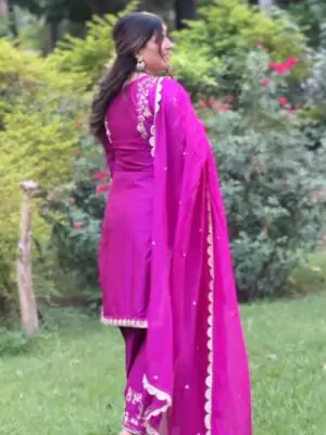 Latest Suit Design 2023 Party Wear | Pink Punjabi Suit