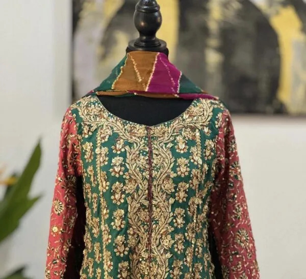 Punjabi Wedding Outfit | Punjabi Suit Design | Green Handwork