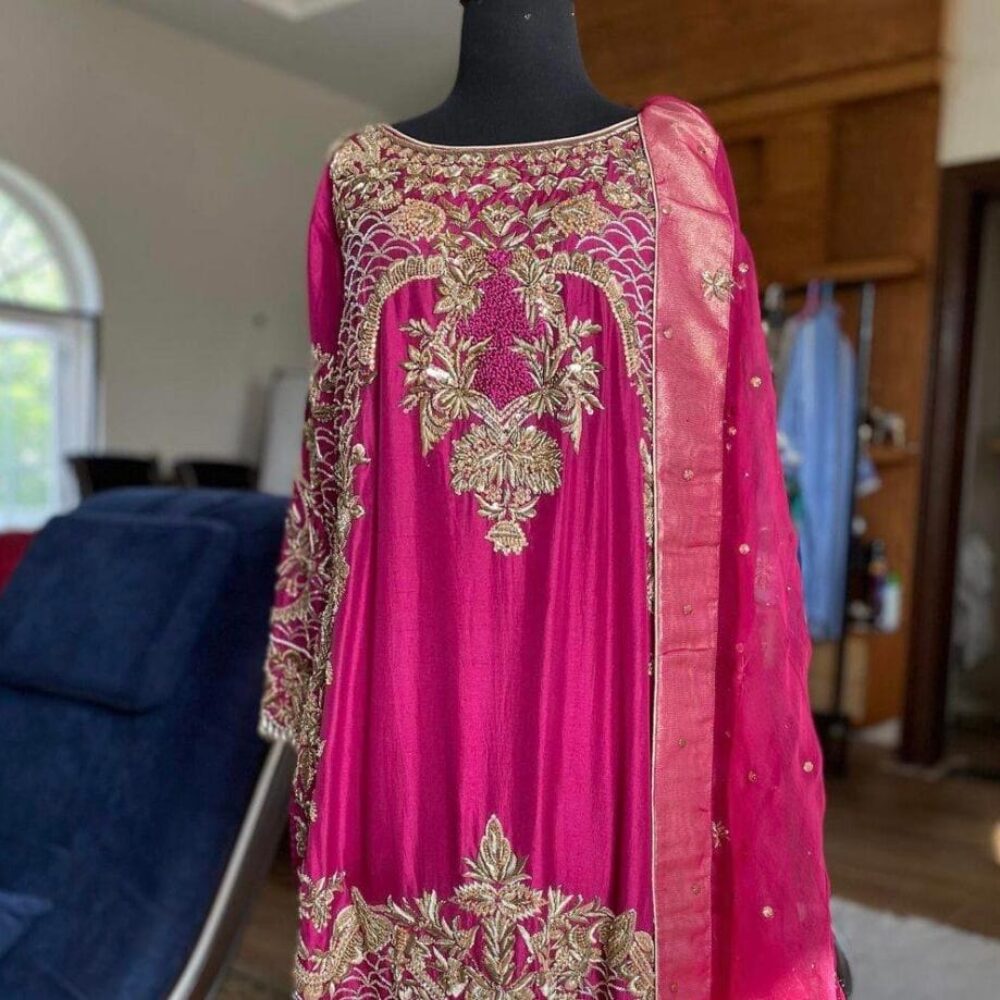 Punjabi Wedding Dress Pink Punjabi Wedding Outfit Punjabi Suit