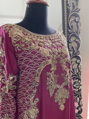 Punjabi Wedding Outfit | Punjabi Suit Design | Pink Handwork