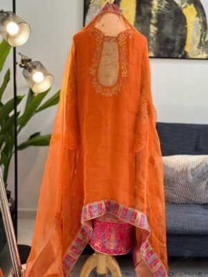 Simple Punjabi Suit Design | Salwar Kameez | Orange