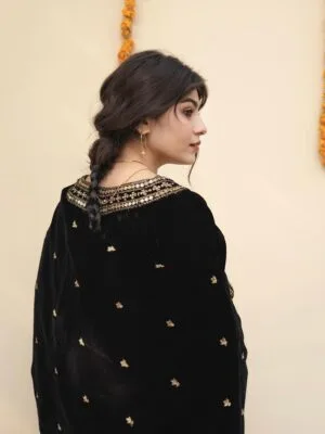 Velvet Suits For Women | Black Punjabi Suit