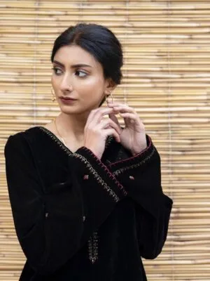 Velvet Suits For Women | Black Punjabi Suit