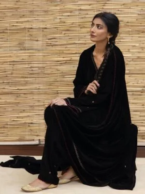 Velvet Suits For Women | Black Punjabi Suit