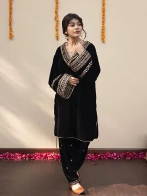 Velvet Suits For Women | Black Suit