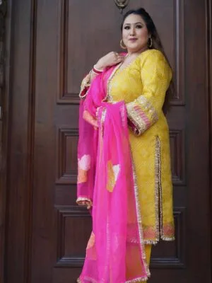 Designer Boutique Punjabi Suit Yellow