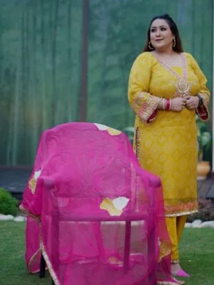 Designer Boutique Punjabi Suit Yellow