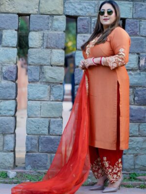 FashionDoctorz Punjabi Boutique Orange Suit