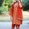FashionDoctorz Punjabi Boutique Orange Suit