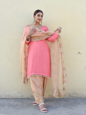 Punjabi Festive Wear Suit Barbie Pink