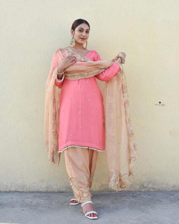 Punjabi Festive Wear Suit Barbie Pink