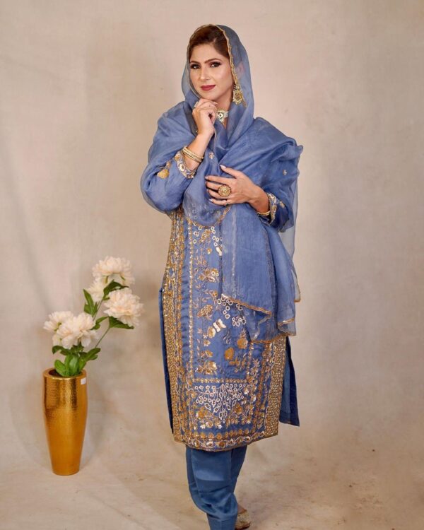 Punjabi Handwork Blue Suit FashionDoctorz Boutique