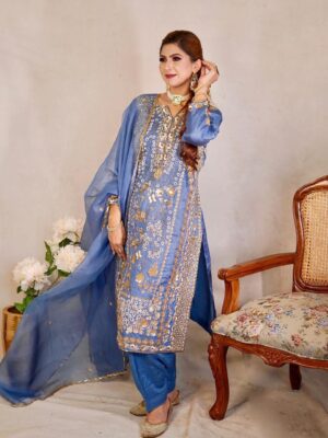 Punjabi Handwork Blue Suit FashionDoctorz Boutique