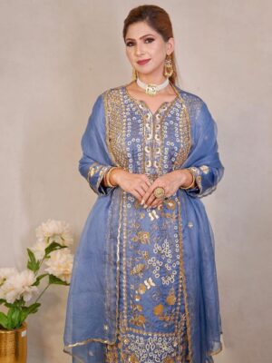 Punjabi Handwork Blue Suit FashionDoctorz Boutique