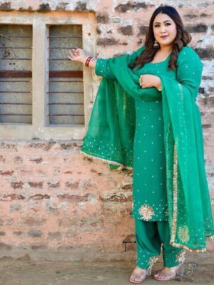 Punjabi Salwar Suit Trending Punjabi Suit Green