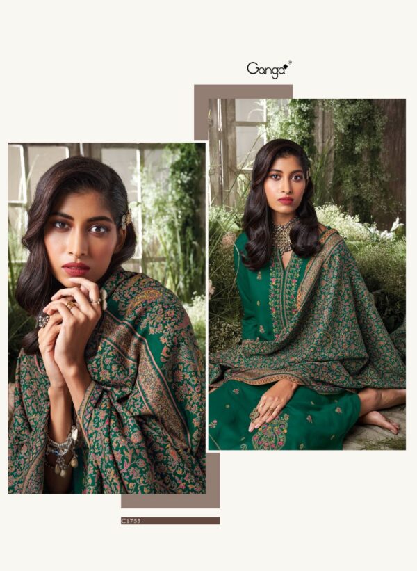 Ganga Quince pure cotton suit with embroidery