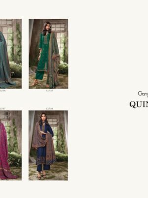 Ganga Quince pure cotton suit with embroidery