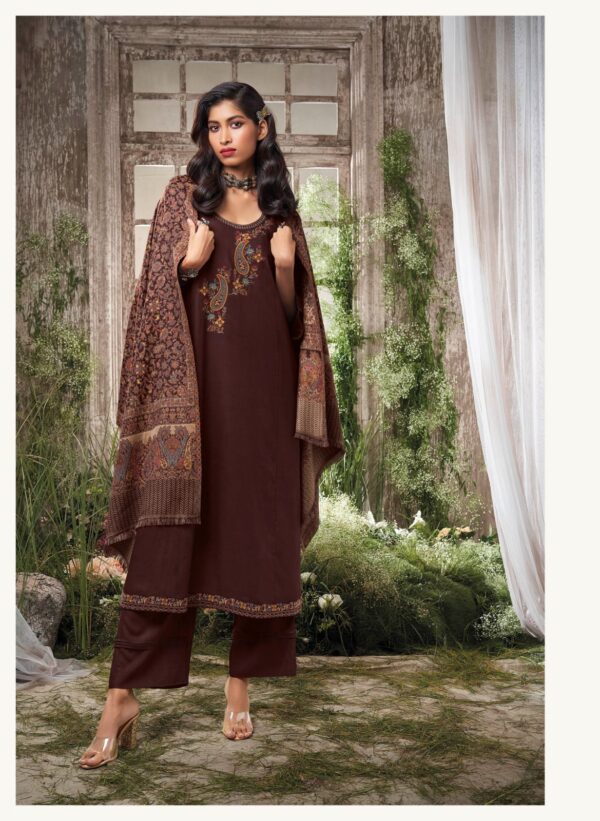 Ganga Quince pure cotton suit with embroidery