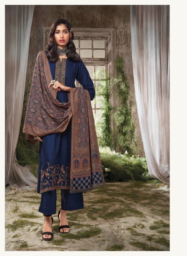 Ganga Quince pure cotton suit with embroidery