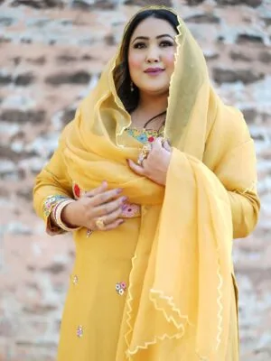 Latest Punjabi Suit Design 2024 Yellow