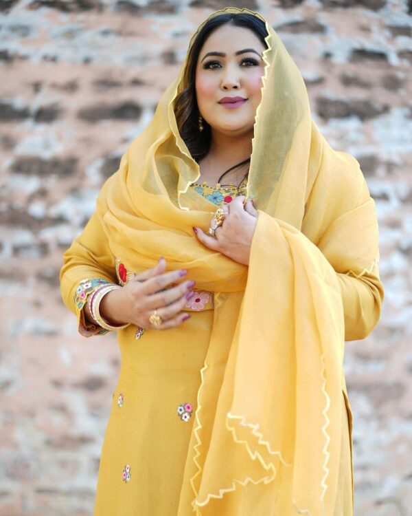 Latest Punjabi Suit Design 2024 Yellow
