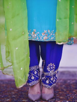 Punjabi Suits Design 2024 Blue