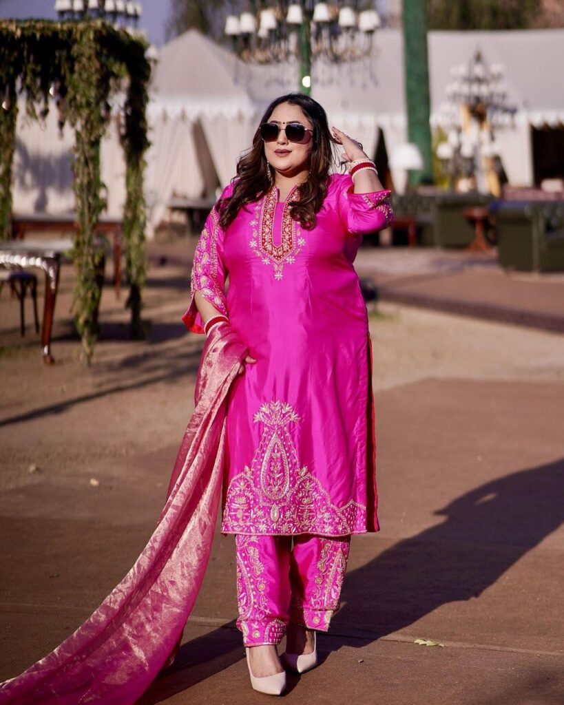 Pink Punjabi Pant Set